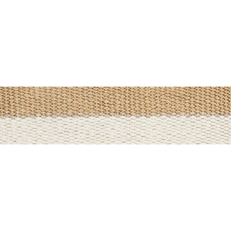 Modern Neutral Iii Narrow Tape White & Gold 77030 by Schumacher Designer Trim Stephanie Seal Brown - Swanky Fabrics -