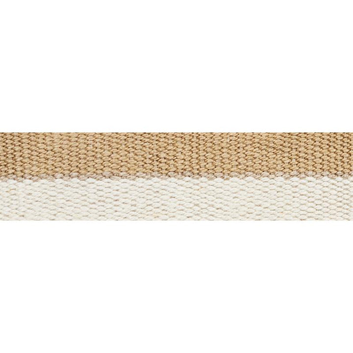 Modern Neutral Iii Narrow Tape White & Gold 77030 by Schumacher Designer Trim Stephanie Seal Brown - Swanky Fabrics -