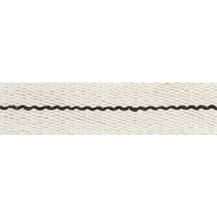 Agnes Narrow Tape White & Black 77060 by Schumacher Designer Trim Stephanie Seal Brown - Swanky Fabrics -
