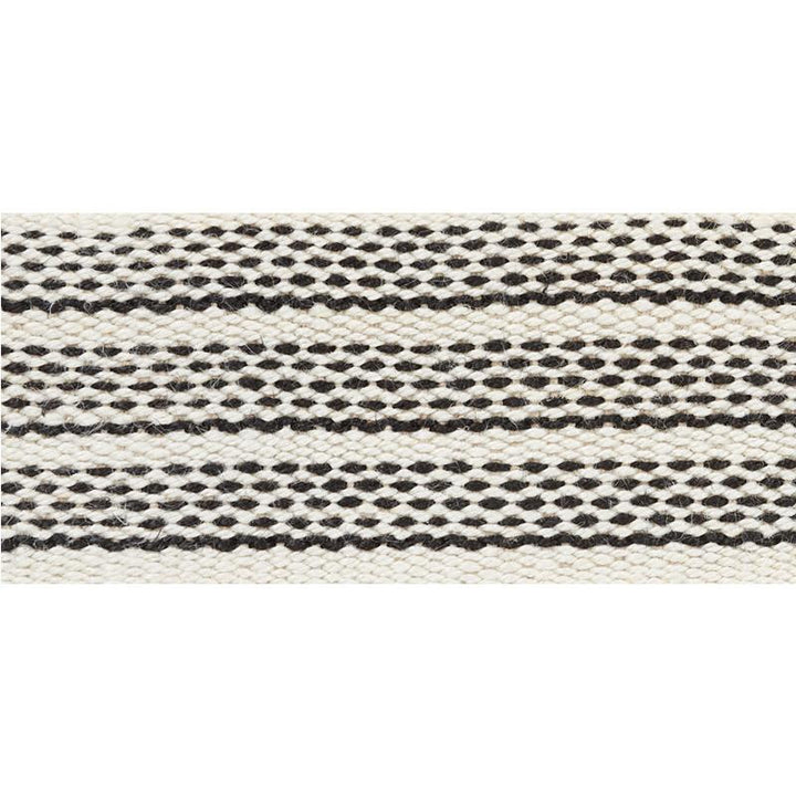 Agnes Medium Tape White & Black 77070 by Schumacher Designer Trim Stephanie Seal Brown - Swanky Fabrics -
