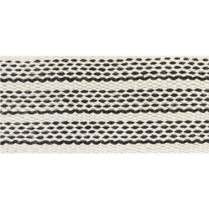 Agnes Medium Tape White & Black 77070 by Schumacher Designer Trim
