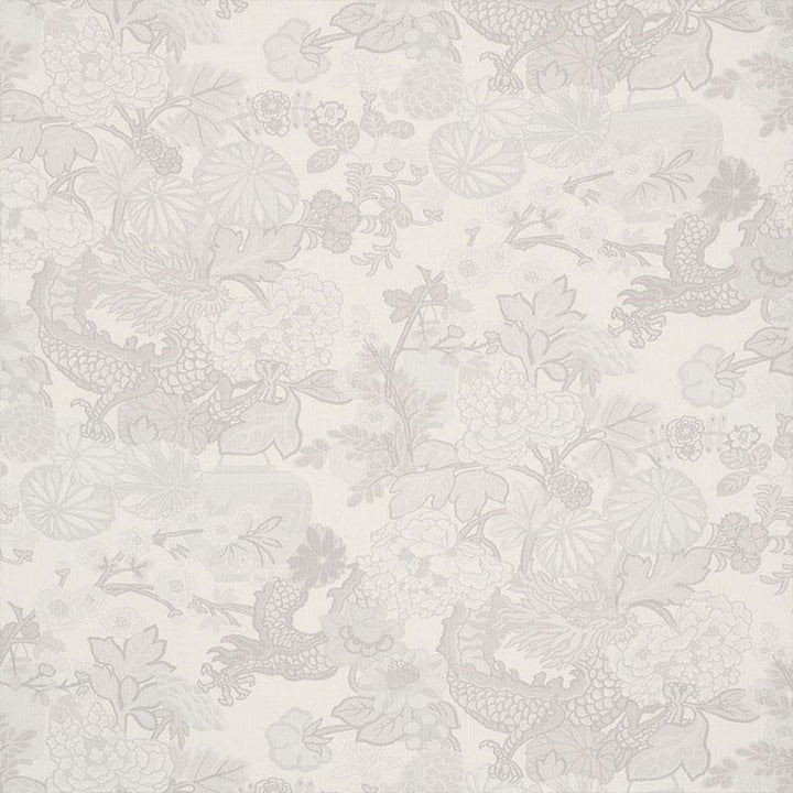 Chiang Mai Dragon Limestone 173278 by Schumacher Designer Fabric Exuberant Prints 27.0" - Swanky Fabrics -