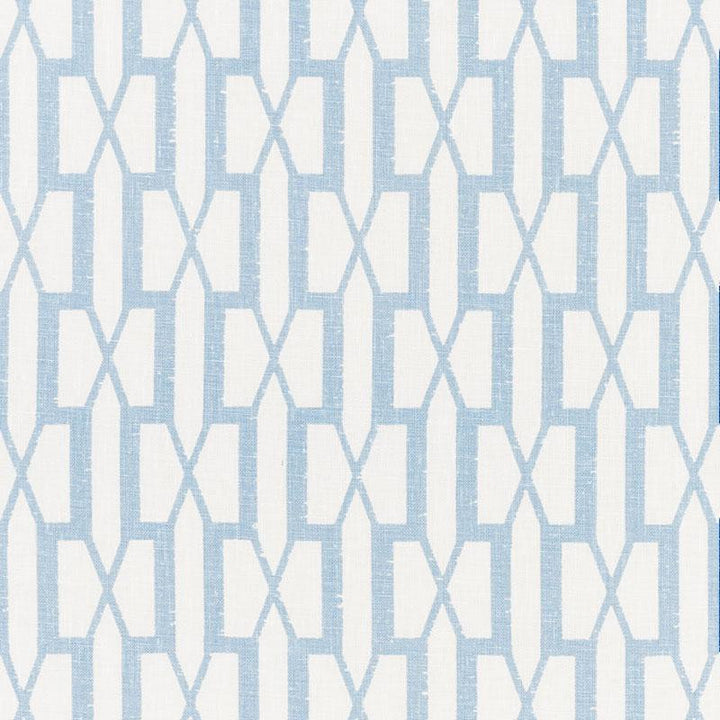 Belvedere Sky 176119 by Schumacher Designer Fabric Veere Grenney 2.88" - Swanky Fabrics -