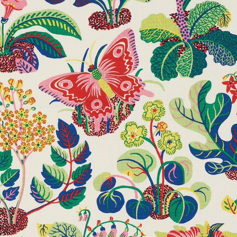 Exotic Butterfly Spring 176184 by Schumacher Designer Fabric Good Vibrations 26.5" - Swanky Fabrics -