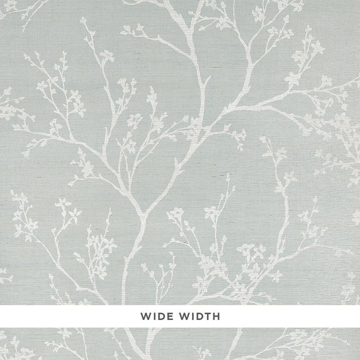 Twiggy Sisal Sky 5008292 by Schumacher Designer Wallpaper Shangri-La 32.5" - Swanky Fabrics -