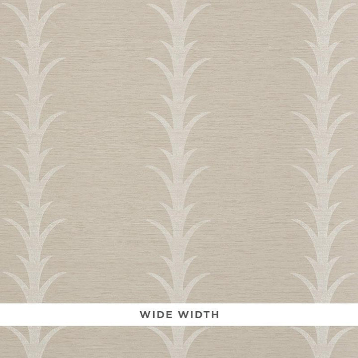 Acanthus Stripe Vinyl Taupe 5008591 by Schumacher Designer Wallpaper Silver Lining Performance Wallcoverings 27.0" - Swanky Fabrics -