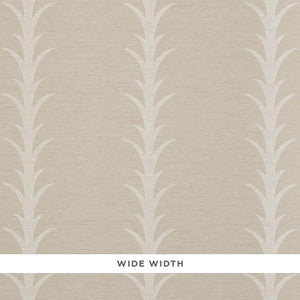 Acanthus Stripe Vinyl Taupe 5008591 by Schumacher Designer Wallpaper
