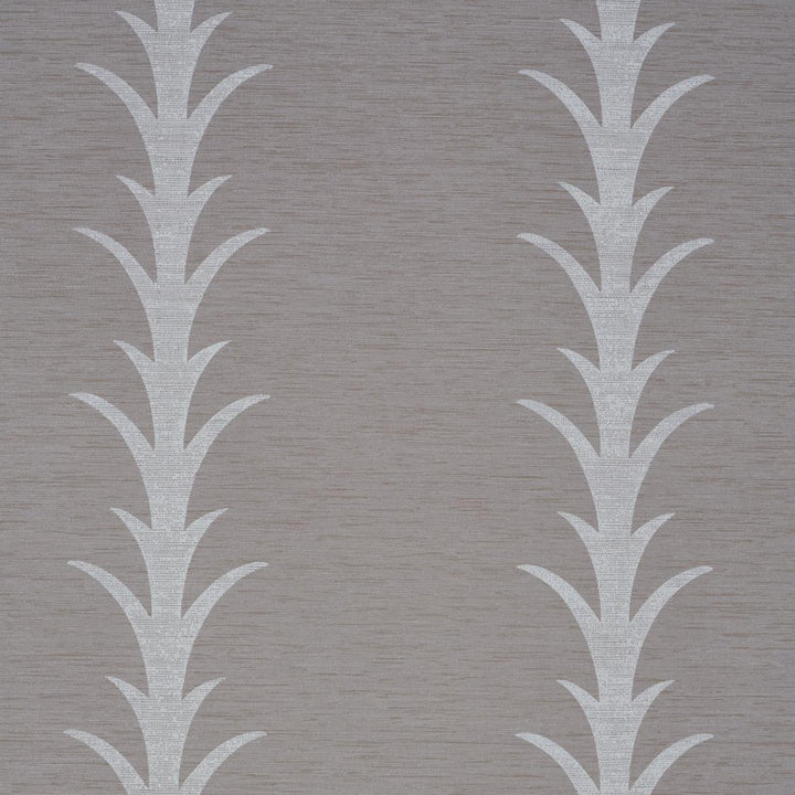 Acanthus Stripe Vinyl Grey 5008593 by Schumacher Designer Wallpaper Silver Lining Performance Wallcoverings 27.0" - Swanky Fabrics -