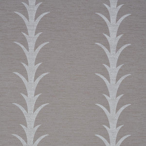 Acanthus Stripe Vinyl Grey 5008593 by Schumacher Designer Wallpaper