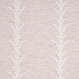 Acanthus Stripe Vinyl Limestone 5008590 by Schumacher Designer Wallpaper