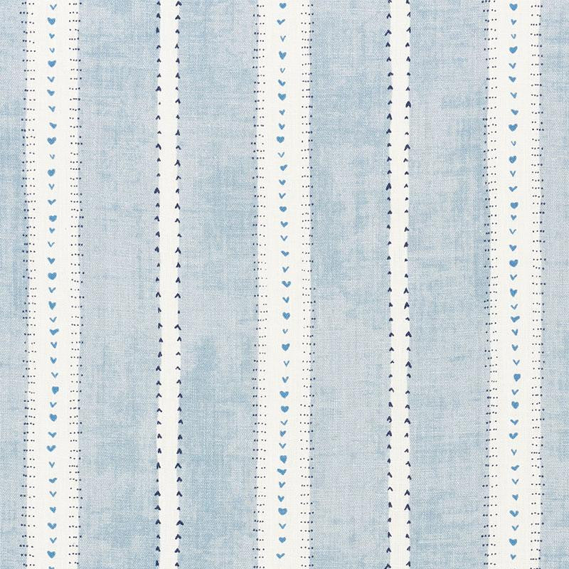 Amour Blue 176940 by Schumacher Designer Fabric French Revolution 8.88" - Swanky Fabrics -