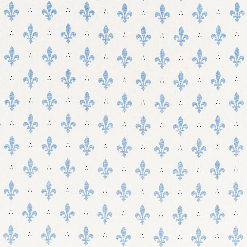 Fleur De Lis Blue 176960 by Schumacher Designer Fabric French Revolution 2.0" - Swanky Fabrics -