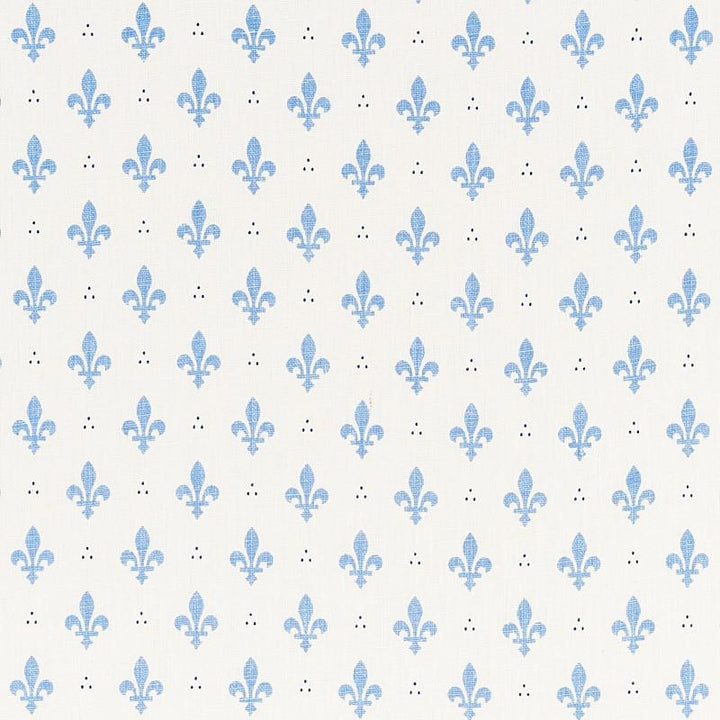 Fleur De Lis Blue 176960 by Schumacher Designer Fabric French Revolution 2.0" - Swanky Fabrics -