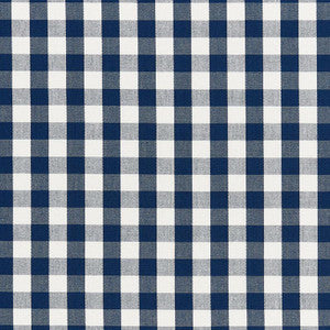 Elton Cotton Check Navy 63063 by Schumacher Designer Fabric