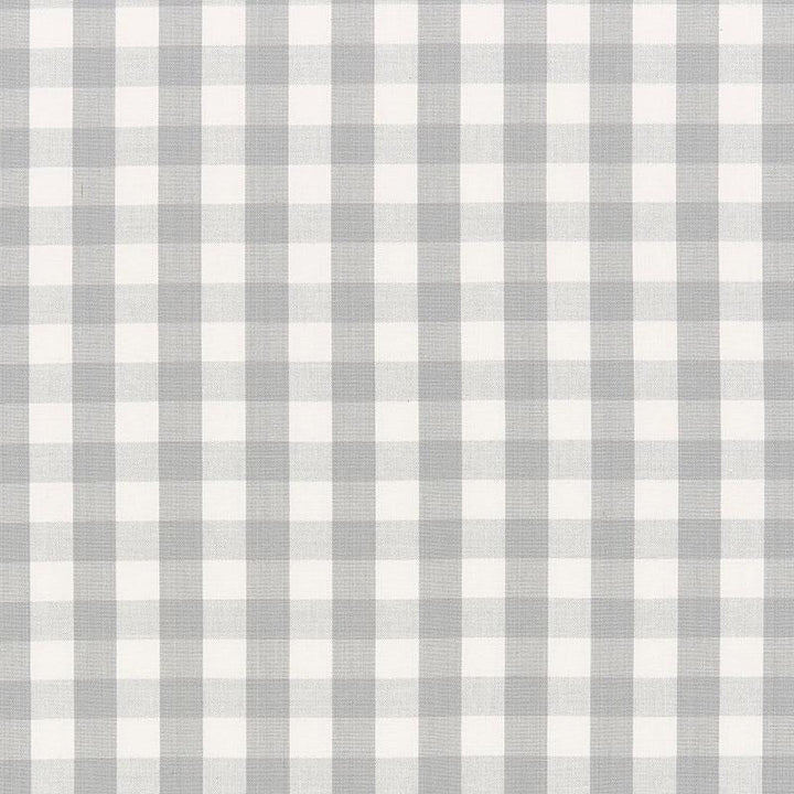 Elton Cotton Check Grey 63065 by Schumacher Designer Fabric French Revolution 1.25" - Swanky Fabrics -