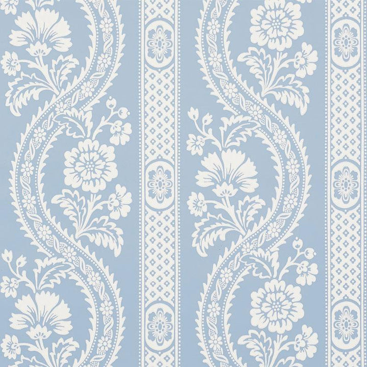 Versailles Blue 5008772 by Schumacher Designer Wallpaper French Revolution 27.0" - Swanky Fabrics -