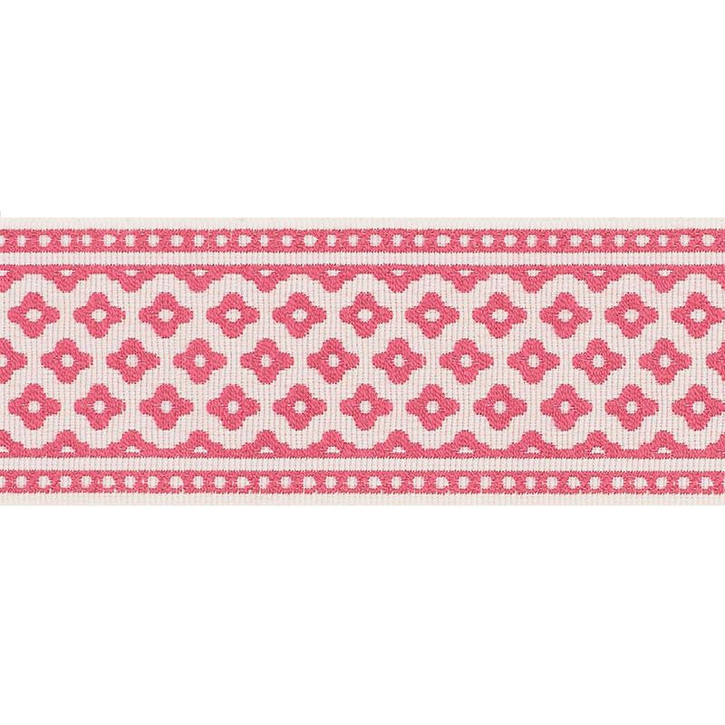 Cherie Tape Raspberry 72313 by Schumacher Designer Trim French Revolution - Swanky Fabrics -