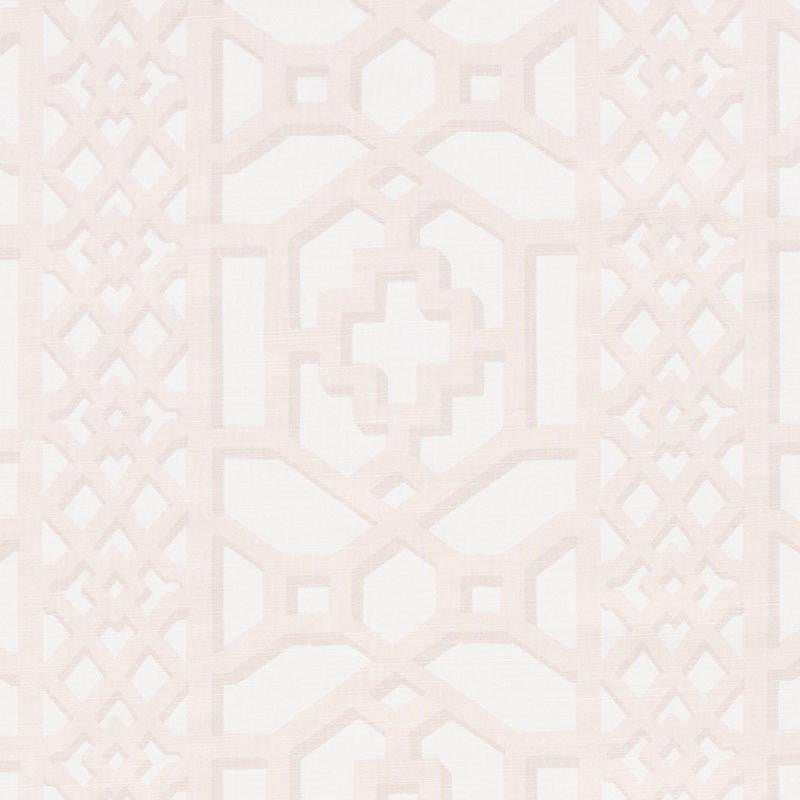 Zanzibar Trellis Matte Blush 175743 by Schumacher Designer Fabric 125Th Anniversary 13.5" - Swanky Fabrics -