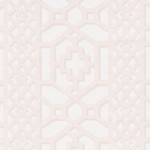 Zanzibar Trellis Matte Blush 175743 by Schumacher Designer Fabric
