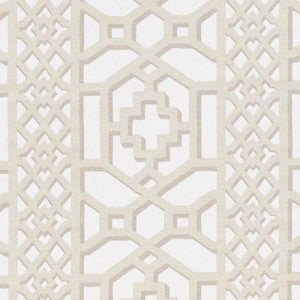 Zanzibar Trellis Matte Sand 175744 by Schumacher Designer Fabric