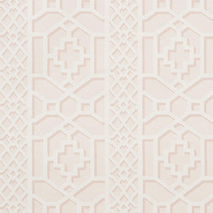 Zanzibar Trellis Blush 5006944 by Schumacher Designer Wallpaper