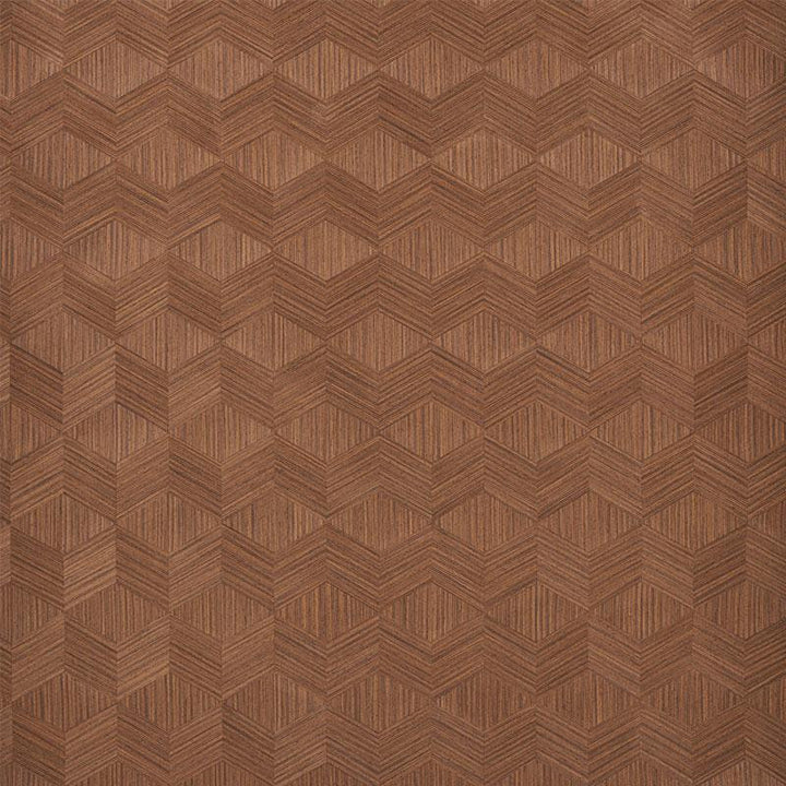 Chevron Inlay Walnut 5009631 by Schumacher Designer Wallpaper Modern Glamour 4.88" - Swanky Fabrics -