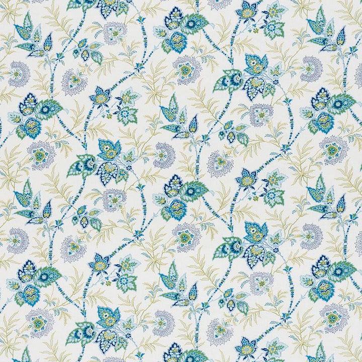 Emperor'S Vine Peacock 177681 by Schumacher Designer Fabric Ottoman Chic 27.5" - Swanky Fabrics -