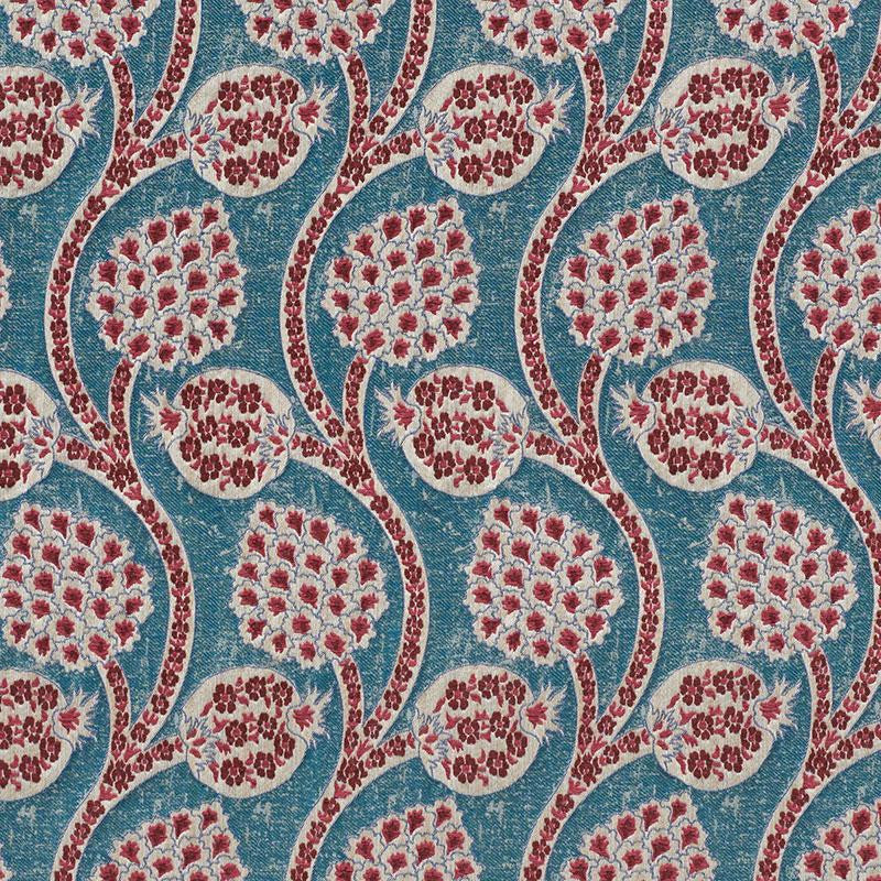 Persephone Peacock 72000 by Schumacher Designer Fabric Ottoman Chic 6.25" - Swanky Fabrics -