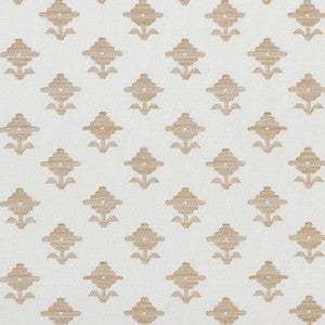 Rubia Embroidery Ivory 74160 by Schumacher Designer Fabric
