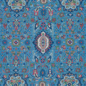 Jahanara Carpet Peacock 172794 by Schumacher Designer Fabric