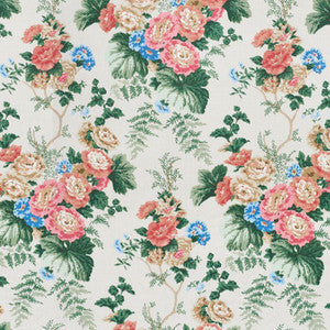 Wycombe Park Red & Blue 178111 by Schumacher Designer Fabric