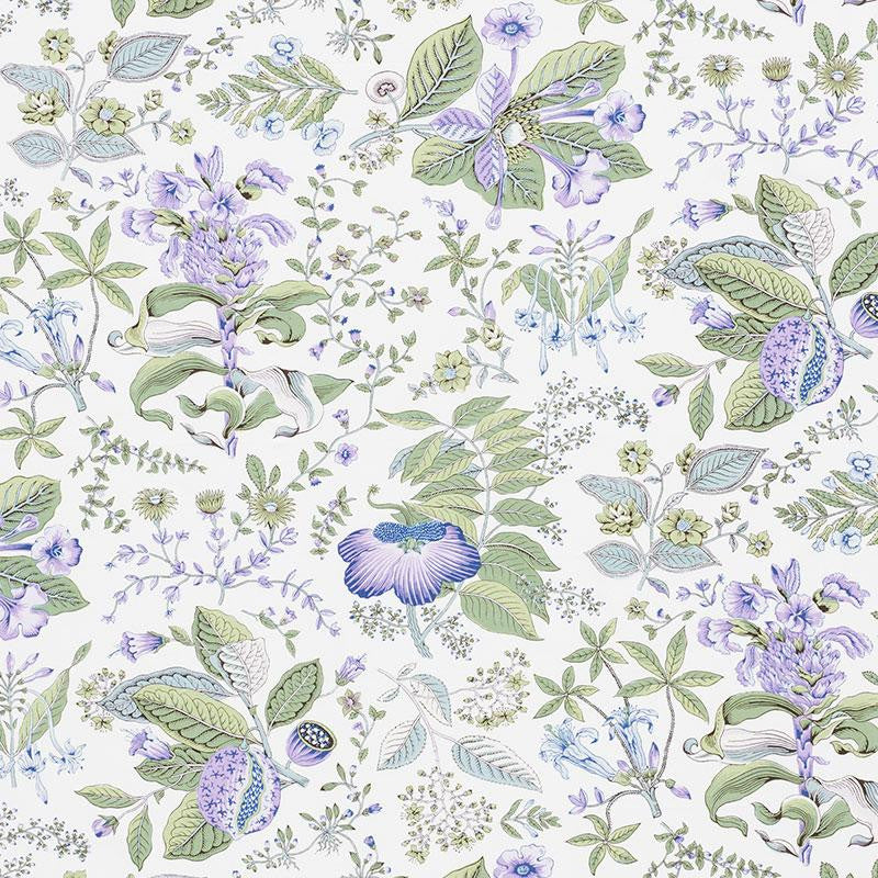 Pomegranate Botanical Purple 178120 by Schumacher Designer Fabric Schumacher Classics 18.0" - Swanky Fabrics -