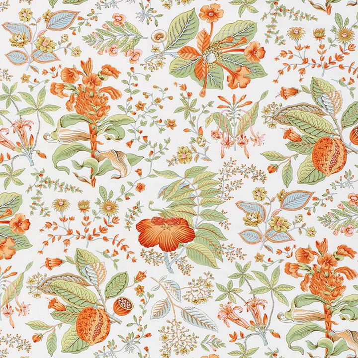 Pomegranate Botanical Orange 178122 by Schumacher Designer Fabric Schumacher Classics 18.0" - Swanky Fabrics -