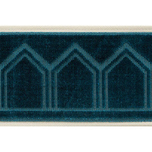 Vizier Velvet Tape Peacock 75730 by Schumacher Designer Trim