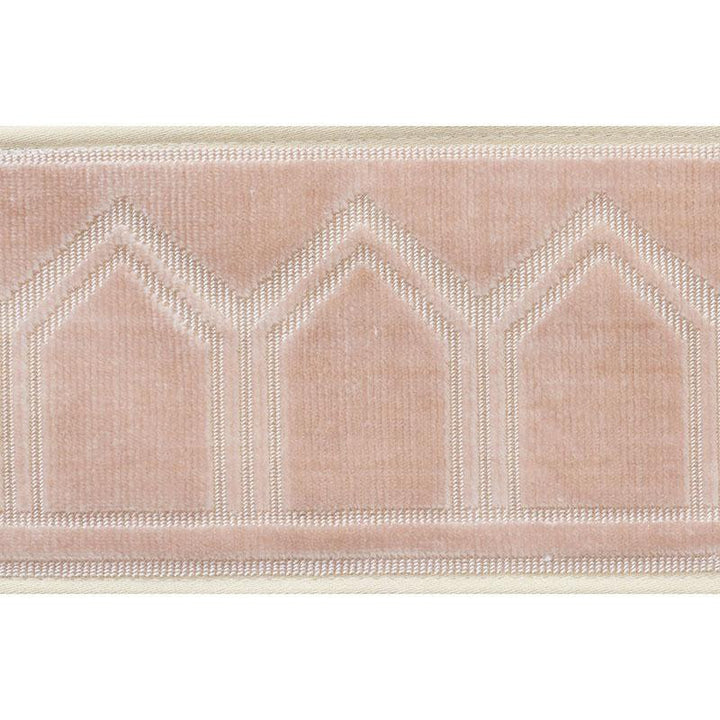 Vizier Velvet Tape Blush 75733 by Schumacher Designer Trim Ottoman Chic 2.0" - Swanky Fabrics -