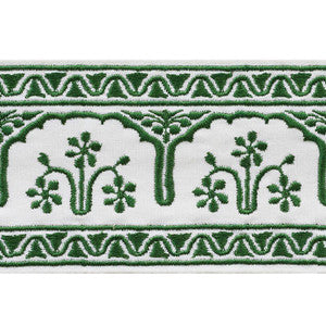 Nikola Tape Emerald 74192 by Schumacher Designer Trim