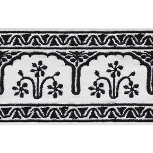 Nikola Tape Black 74194 by Schumacher Designer Trim