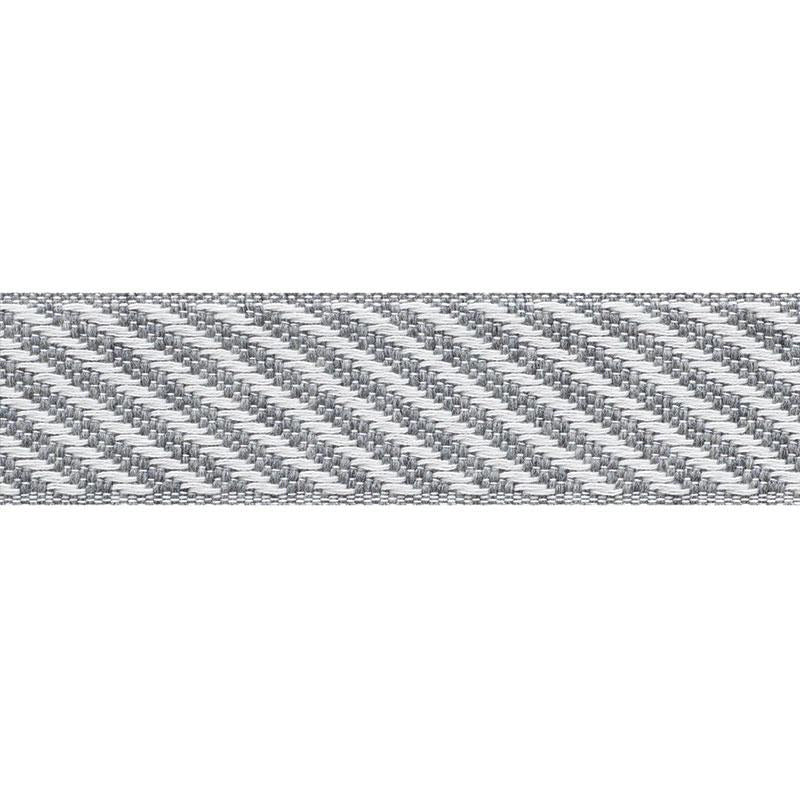 Bobo Tape Grey 73601 by Schumacher Designer Trim Mingei - Swanky Fabrics -