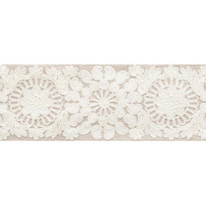 Joelle Tape Natural 73620 by Schumacher Designer Trim