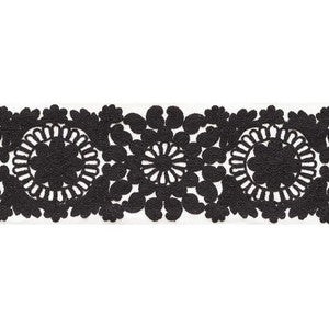 Joelle Tape Black 73621 by Schumacher Designer Trim