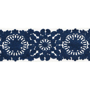Joelle Tape Blue 73622 by Schumacher Designer Trim