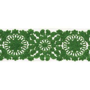 Joelle Tape Green 73623 by Schumacher Designer Trim