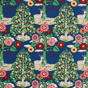 Fantasy Forest Blue & Multi 176970 by Schumacher Designer Fabric