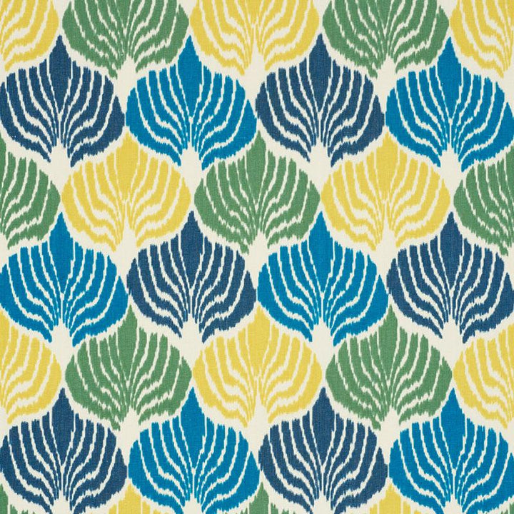 Kimono Ikat Coastal 72591 by Schumacher Designer Fabric Ikats 18.75" - Swanky Fabrics -