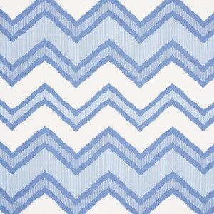 Chevron Ikat Blue 72630 by Schumacher Designer Fabric