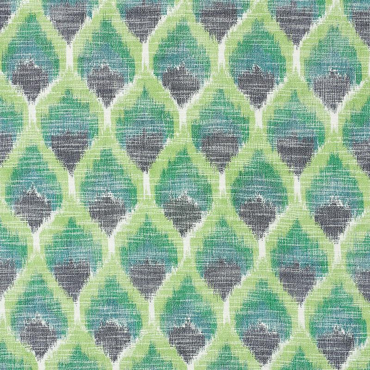 Odisha Ikat Greens 72640 by Schumacher Designer Fabric Ikat Collection 4.5" - Swanky Fabrics -