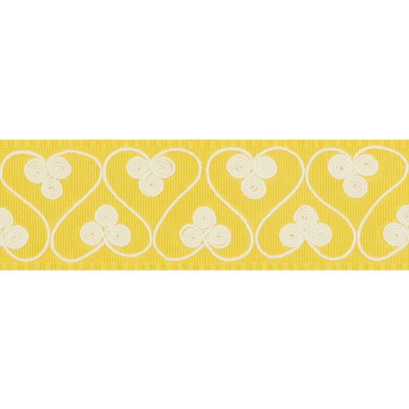 Coquette Tape Yellow 72740 by Schumacher Designer Trim Once Upon A Time 1.5" - Swanky Fabrics -