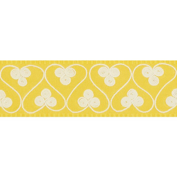 Coquette Tape Yellow 72740 by Schumacher Designer Trim Once Upon A Time 1.5" - Swanky Fabrics -