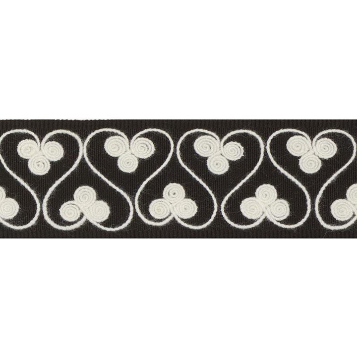 Coquette Tape Black 72743 by Schumacher Designer Trim Once Upon A Time 1.5" - Swanky Fabrics -