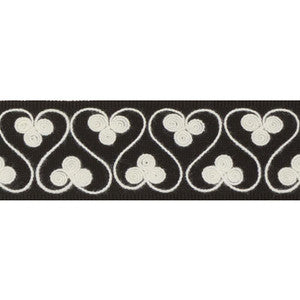 Coquette Tape Black 72743 by Schumacher Designer Trim